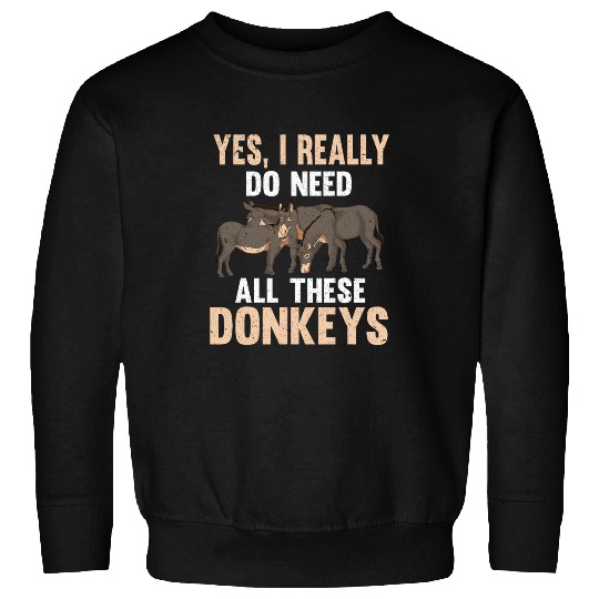 Donkey Pet Funny Farmer Donkey Lover Farm Animal Farmer Sweatshirts