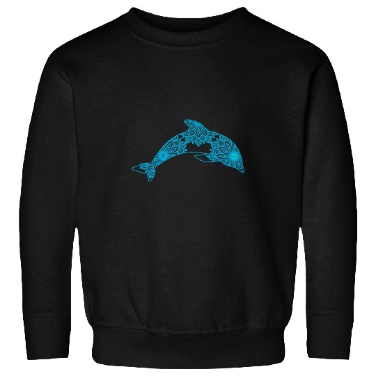 Dolphin Pet Gift Mandala Dolphin Animal Sea Design Sweatshirts