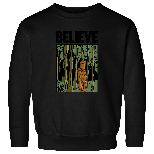 Bigfoot Pet Star Wars Classic Chewbacca Pop Art Bigfoot Believe Poster Sweatshirts