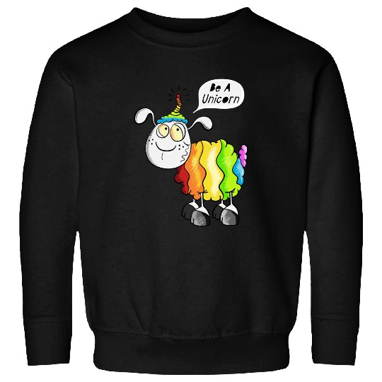 Unicorn Pet Sheep Lover Be A Unicorn Rainbow Sheep I Colourful Unicorn Animal Sweatshirts