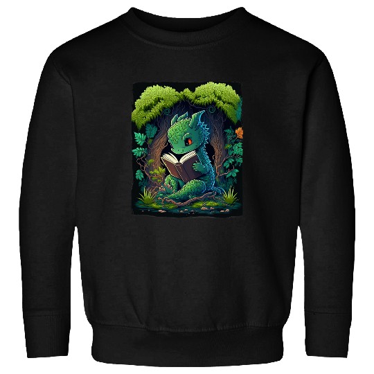 Book Fun Reading Dragon Dino Book Books Reading Fantasy Reader 17 Sweatshirts