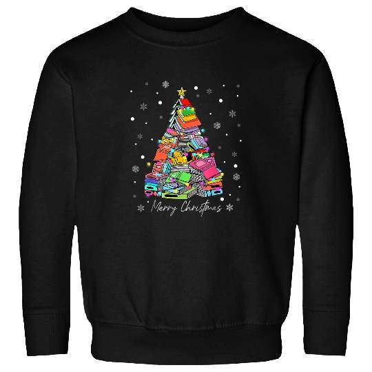 Book Fun Merry Christmas Tree Love Reading Books Librarian xmass Tree 1 Sweatshirts