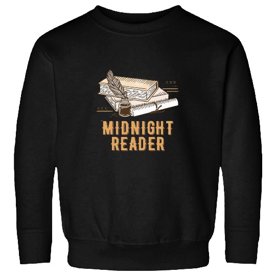 Book Fun Midnight Reader Bookworm Reading Coachs Book Lover Sweatshirts