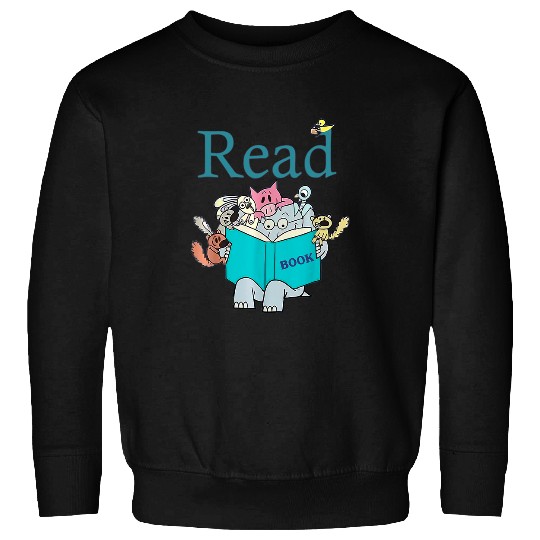 Elephant Mammal Read Book Club Piggie Elephant Pigeons Funny Sweatshirts