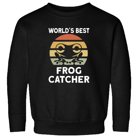 Frog Pet Worlds bests frog catcher kids boy and girls 7 Sweatshirts