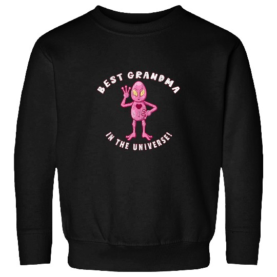 Aliens UFO Grandma In The Universe Funny Alien Lover Mothers Day Sweatshirts