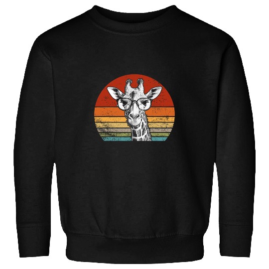 Giraffe Pet vintages Sunglasses Funny African Animal Lover Retro Sweatshirts