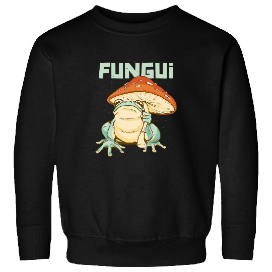 Frog Pet and Mushroom Fungi Aesthetic Goblincore Mycology Sweatshirts