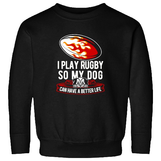 Sport Rugby Dog League Union Player Rugby Sweatshirts