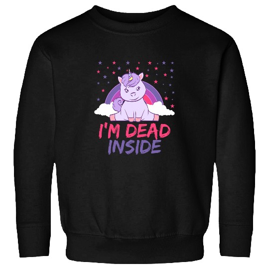Unicorn Pet Depressed Animal Im  Inside Design Sweatshirts