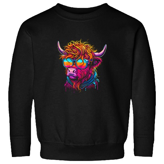 Cow Pet Scottish Highland Cow Cattle Hairy Cow 09 Sweatshirts