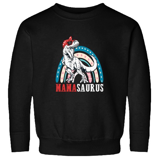 Dinosaur Pet Mamasaurus T rexs Dinosaur Funny Mama Saurus Rainbow Sweatshirts