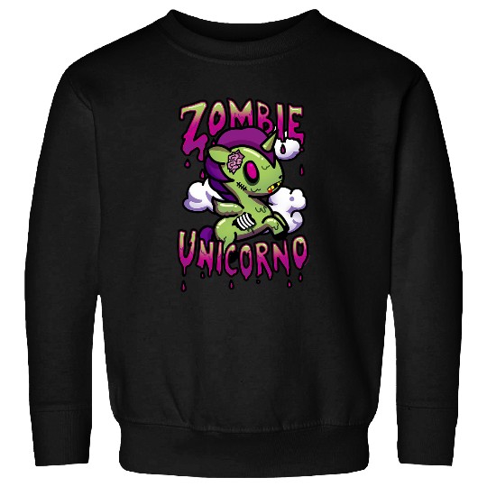 Unicorn Pet Tokidoki Halloween Zombie Unicorno Milo Portrait Sweatshirts