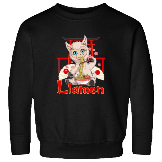 Llama Pet Ramen Japanese Anime Gift Boys Girls Official Teenager 9 Sweatshirts