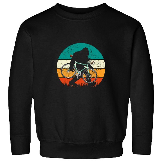 Bigfoot Pet Retro Mountain Bike Bigfoot Biking Cycling Funny Biker Sweatshirts
