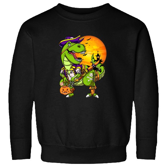 Dinosaur Pet Pirate TRex Dinosaur Funny Matching Halloween Costume Sweatshirts