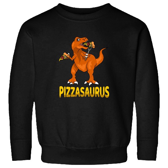 Dinosaur Pet Pizza Dinosaur Pizzasaurus Funny Tyrannosaurus with Pizza Sweatshirts