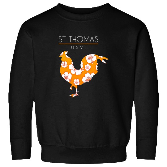 Chicken Pet St Thomas USVI Flower Hibiscus Chicken Lover Souvenir 8 Sweatshirts