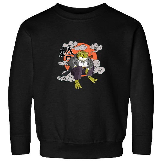 Frog Pet cute Japanese frog in Yakuza gangster costume Sweatshirts