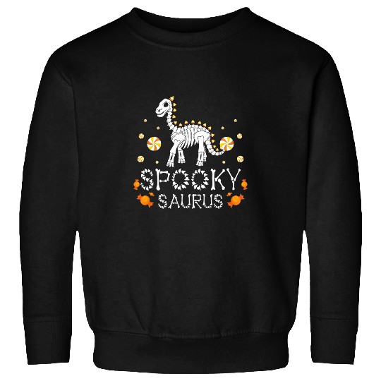 Dinosaur Pet Spookysaurus Candy Corn Dinosaur Halloween Toddler Kid 2 Sweatshirts
