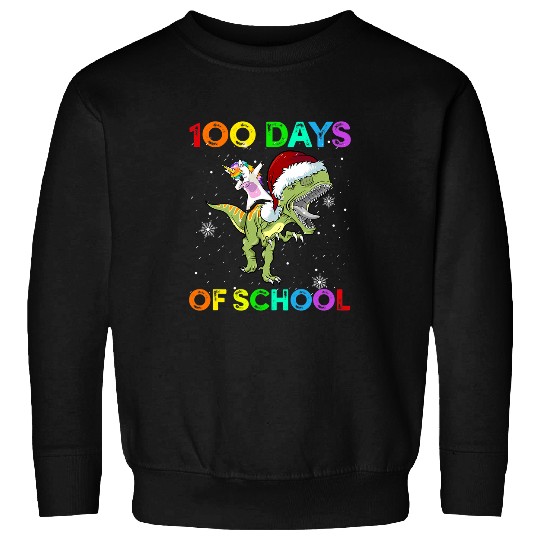 Unicorn Pet 100 Days Of School Dab Trex Dinosaur Unicorn Trex xmass Sweatshirts