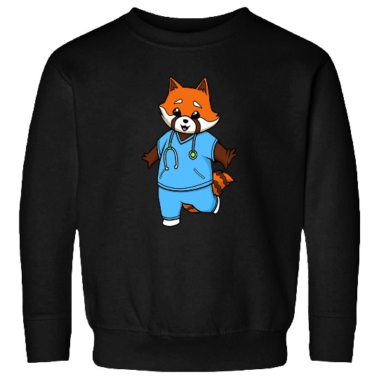 nurses Job Comic red panda nurses Sweatshirts