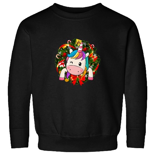 Unicorn Pet Funny Unicorn Christmas Wreath Ornament 68 Sweatshirts