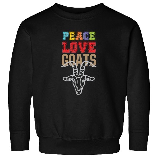 Goats Pet Retro Vintage Peace Love Goatss Cute Animal Lover Farm Sweatshirts