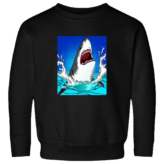 Shark Pet Pop Art Great White Shark Scuba Diving 22 Sweatshirts