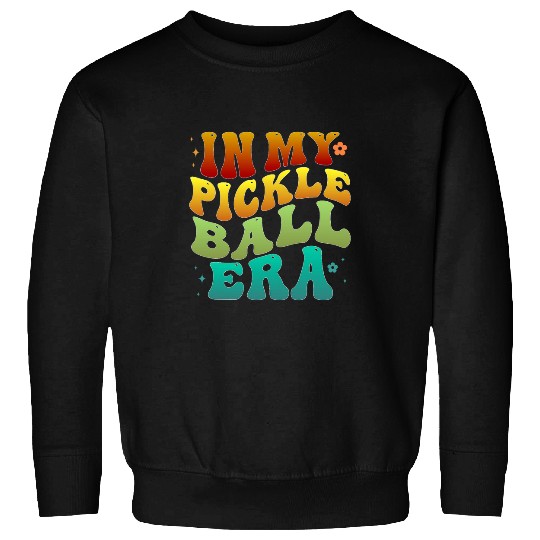 Sport Pickleball In My Pickleball Era Retro Waving Style Sweatshirts