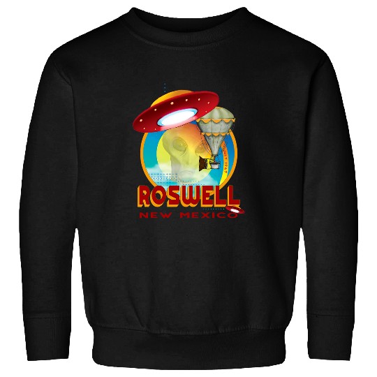 Aliens UFO Retro Roswell New Mexico 1947 UFO incident Alien Spaceship Sweatshirts