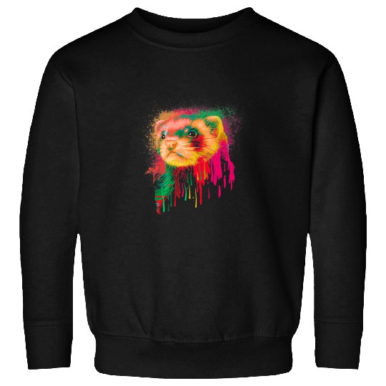 Ferret Pet Water Art Weasel Animal Furry Ferret Sweatshirts