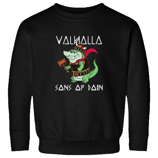 Alligator Pet Odin Valhalla Viking Crocodile Nordic Culture Norsemen Sweatshirts