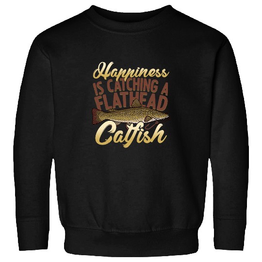 Fishing Fun Funny Flathead Catfish Fishing Graphic Freshwater Fish Gift Sweatshirts