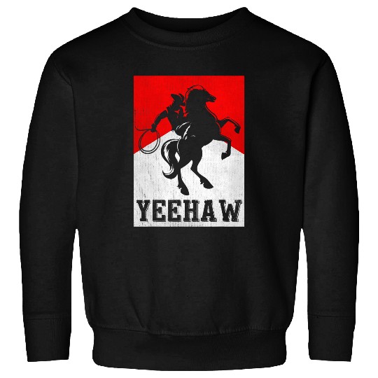Horse Pet Retro Cowboy Yeehaw Western Country Cowboy Horse Sweatshirts