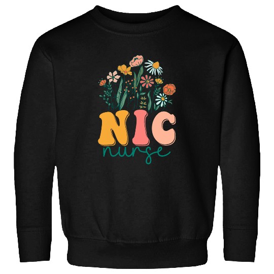nurses Job Groovy Wildflower nurses Independent Contractor Tees Sweatshirts