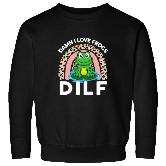 Frog Pet Damn I Love Frogs Frog Rainbow Cute Frog Kawaii Sweatshirts