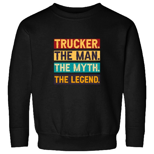 Truck Fun Design For Men Semi Truck Driver Sweatshirts
