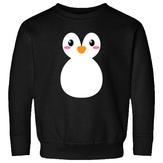 Penguin Pet Face Design or Easy Costume Black Sweatshirts