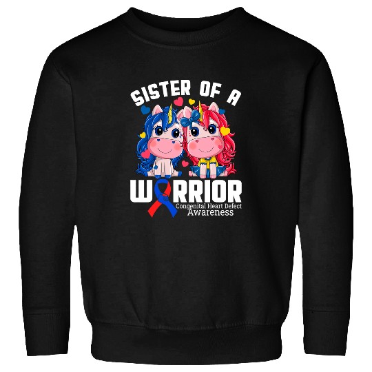 Unicorn Pet Sister Of A Warrior CHD Awareness Supporter Unicorn Lovers Sweatshirts
