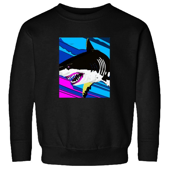 Shark Pet Pop Art Great White Shark Scuba Diving 12 Sweatshirts