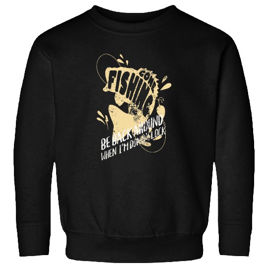 Fishing Fun Funny Gone Fishing Bass Fish Kid Boy Men Women Toddler Sweatshirts
