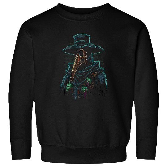 Pixelated 16 Bit Digitized Plague Doctor Retro vintages Pixel Sweatshirts