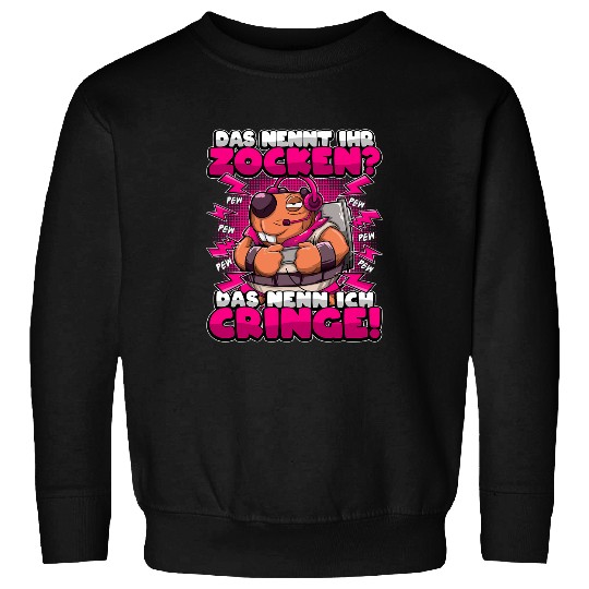 Beaver Pet Gaming beaver Pew Pew Saying Das Nennt Ihr Zocken Cringe Sweatshirts