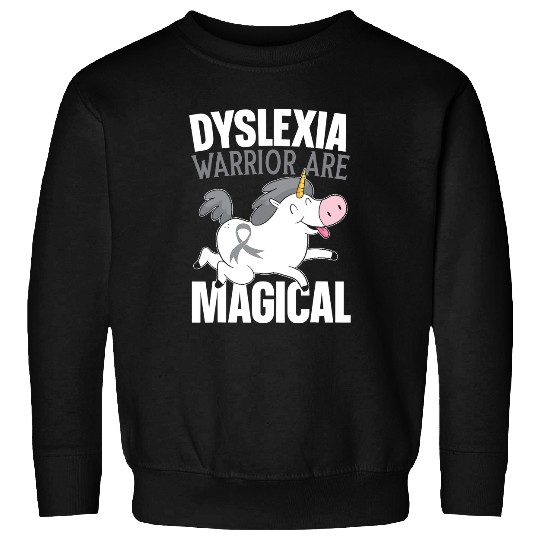Unicorn Pet Dyslexia Warriors Are Magical Reading Disorder Unicorn Lover 1 Sweatshirts