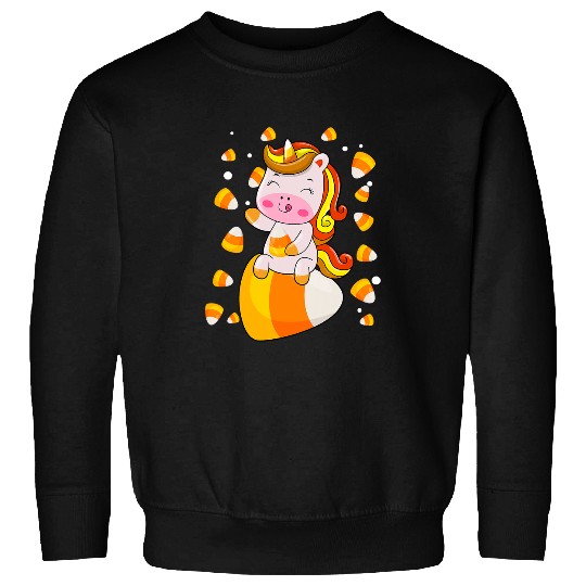 Unicorn Pet Kids Unicorn Candy Corn Girls Halloween 7 Sweatshirts