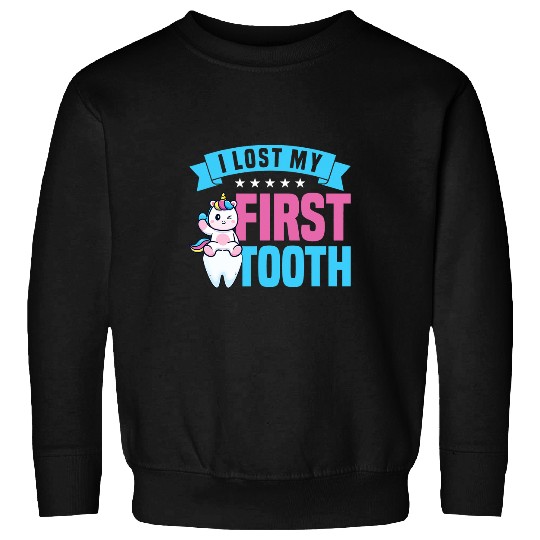 Unicorn Pet Toothfairy Wand Lost My First Tooth Girl Tooth Fairy Sweatshirts