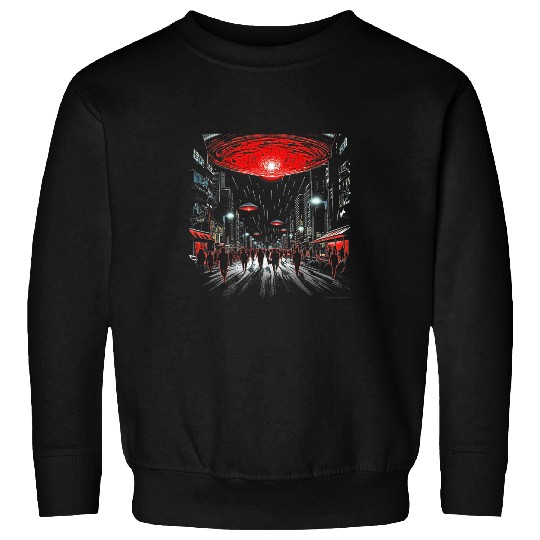 Aliens UFO Retro UFO Flying Saucers Over Tokyo vintages SciFi 23 Sweatshirts