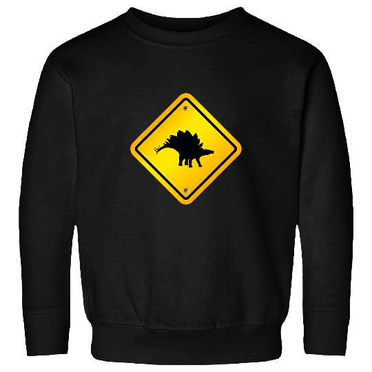Dinosaur Pet Stegosaurus Dinosaur Crossing Design Sweatshirts
