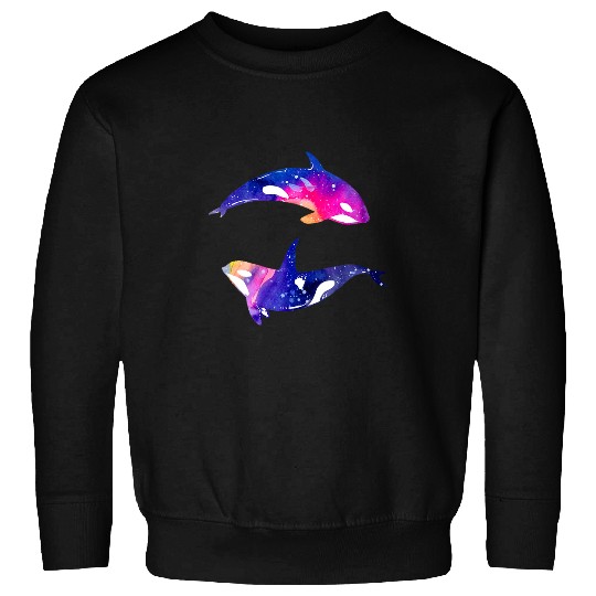 Dolphin Pet watercolor painting hand painted whale Sweatshirts